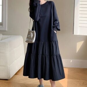 NWT DAZY SWEATSHIRT MIDI DRESS L